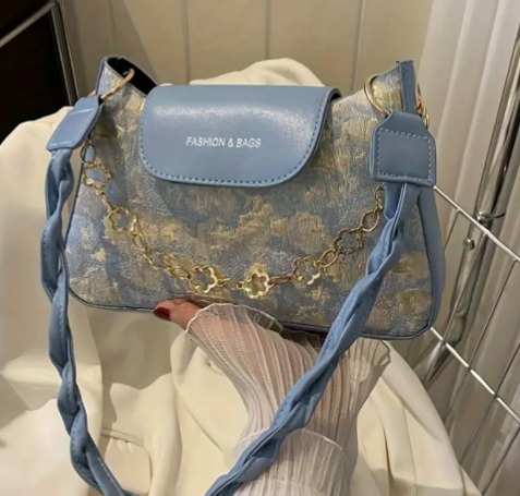 Bolsa De Mão Vintage Com Alça Trançada thumbnail