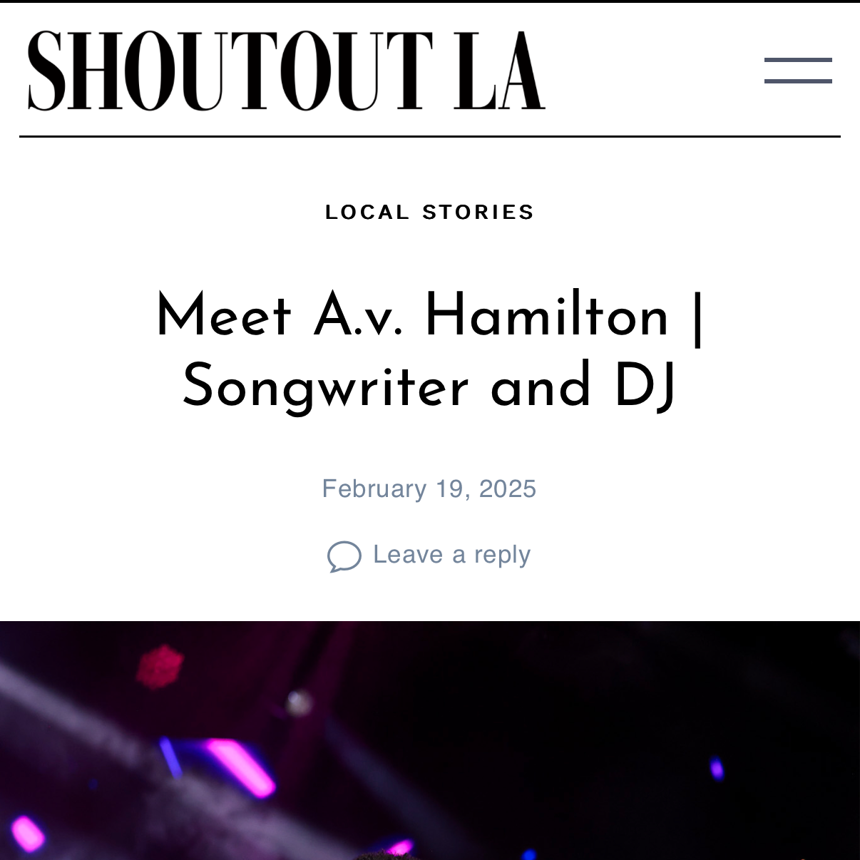Meet A.V. Hamilton | Songwriter and DJ  thumbnail