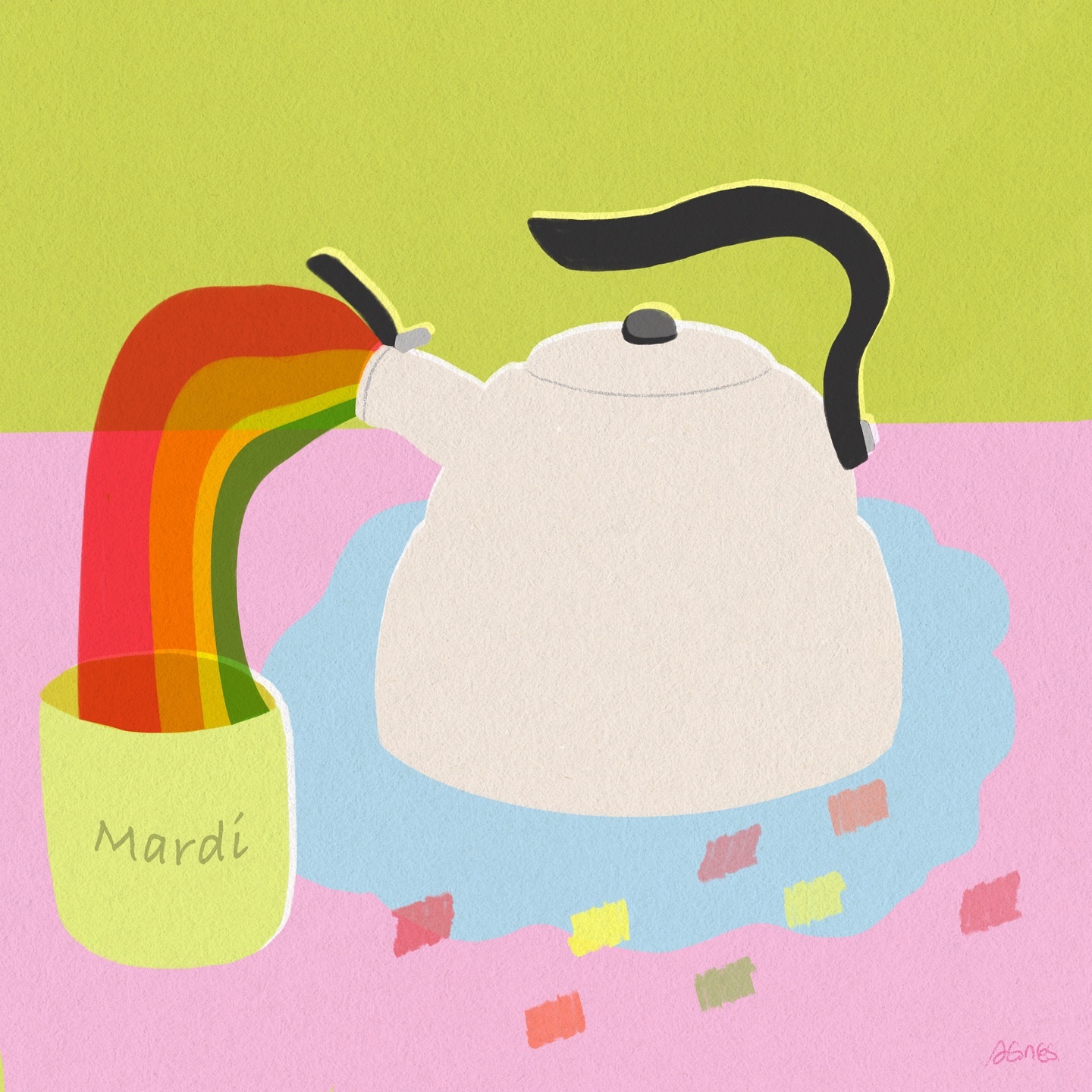 C’est mardi, c’est presque le week-end🫧 on va déguster un thé arcs-en-ciel 🫖 🌈 #teapottuesday 

It’s Tuesday, the weeken