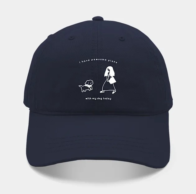 I have pawsome plans with my dog today - Dad Hat thumbnail