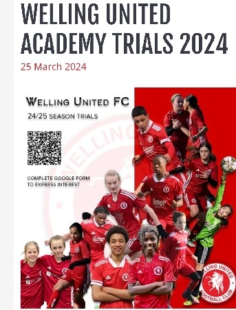 Welling United Girls Trials U8s to U18s thumbnail
