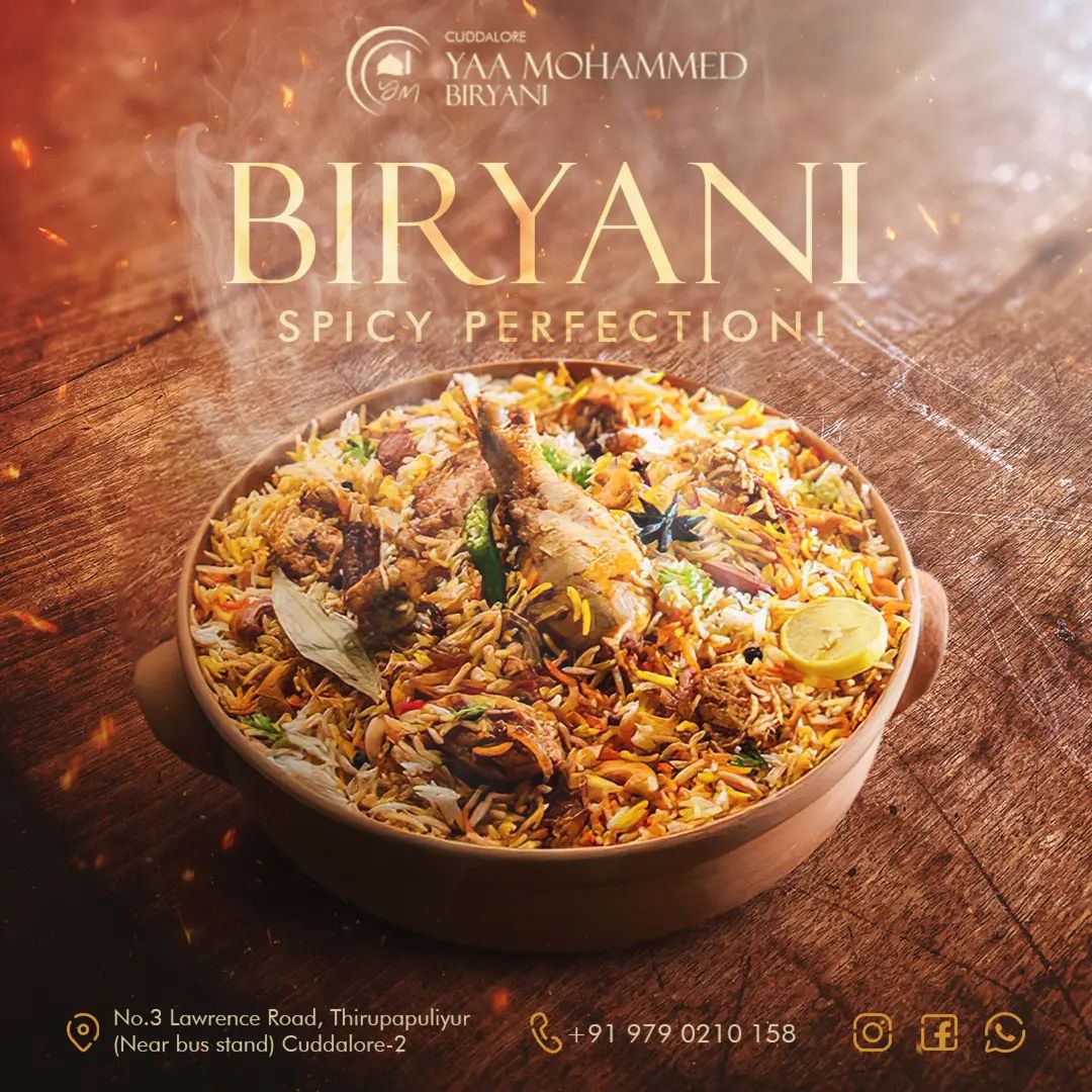 Spice meets Perfection! 🔥🍚🤤 

Designed by @adnan.dsgn

#biryanibliss #biryani #food #cuddalore