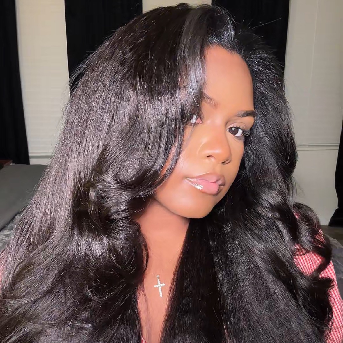 BGM HAIR KINKY STRAIGHT HALF WIG thumbnail