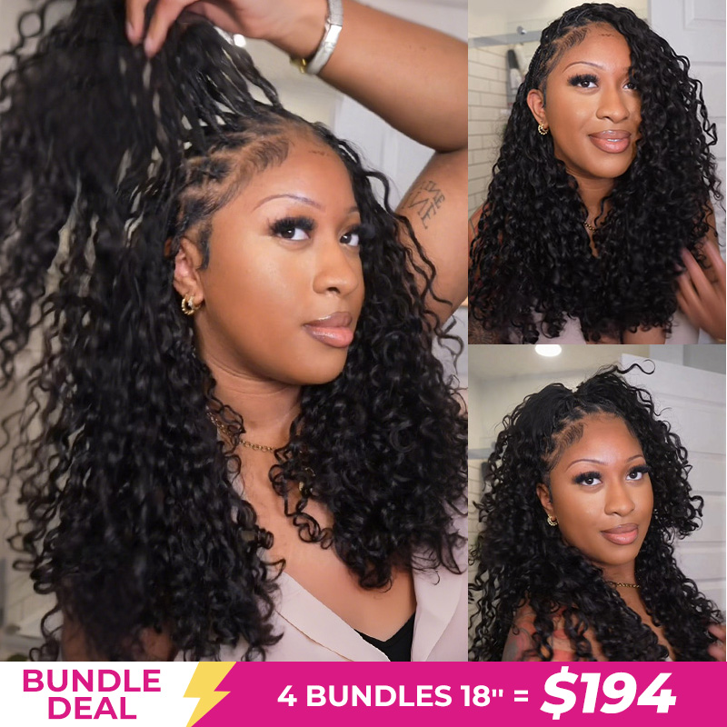 ISEE Burmese Curly Crochet Human Hair 20 inch  thumbnail