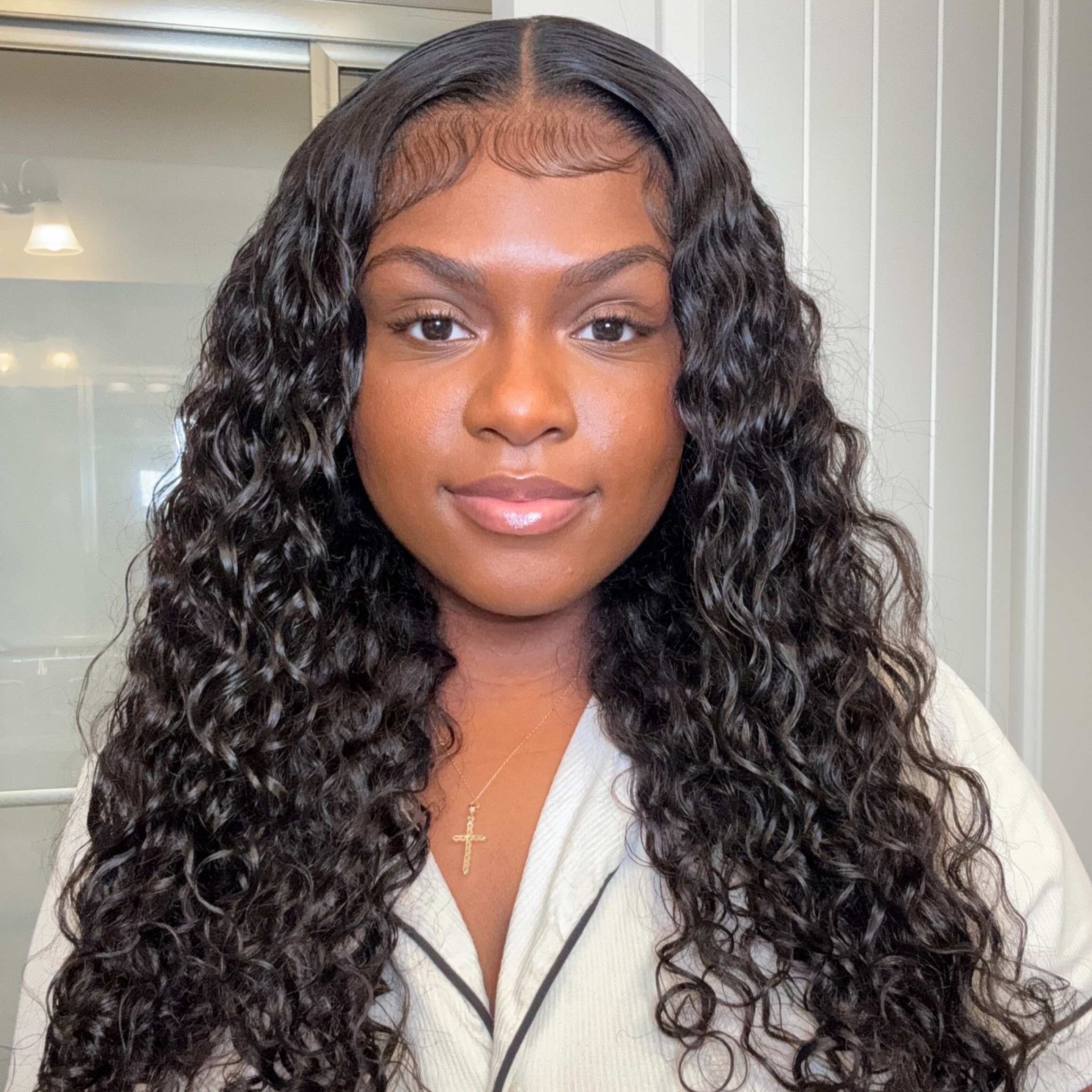 Arabella 13x6 Three-Go™ Glueless Wig Water Wave With Drawstring Natural Black 100% Human Hair Wig | 25% off code"HYY25" thumbnail