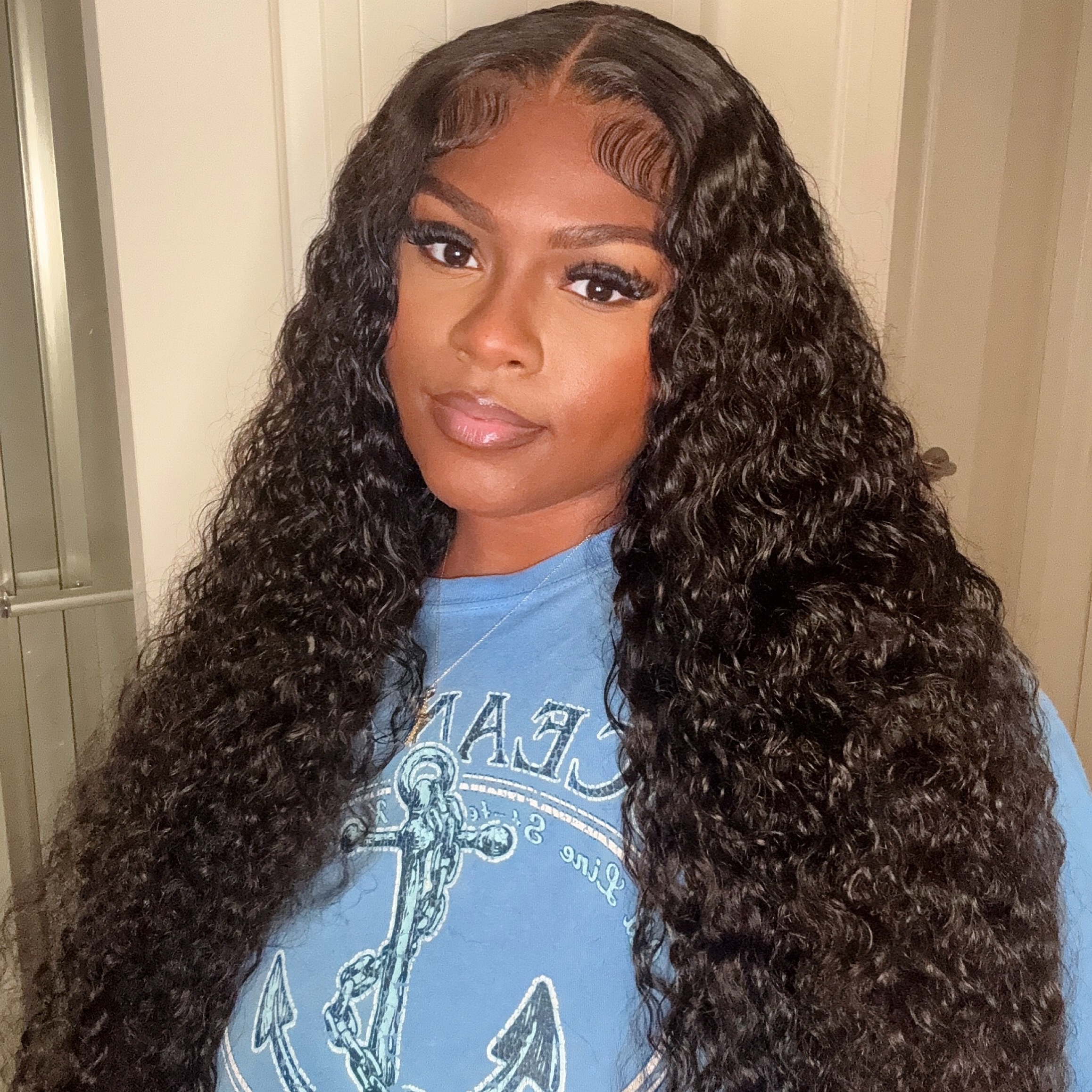 Geeta $199 30Inch Curly Hair 7x5 Pre Cut Lace Front Wig 100% Virgin Human Hair Wigs Pre Plucked Hairline Flash Sale thumbnail