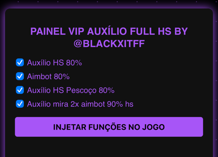 PAINEL VIP FULL HS + MÉTODOS MIRA 2X AIMBOT VIP $19,90 thumbnail