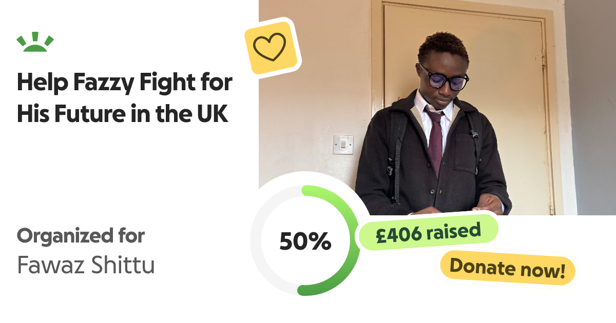 Donate to Help Fazzy Fight for His Future in the UK, organized by Anna A thumbnail