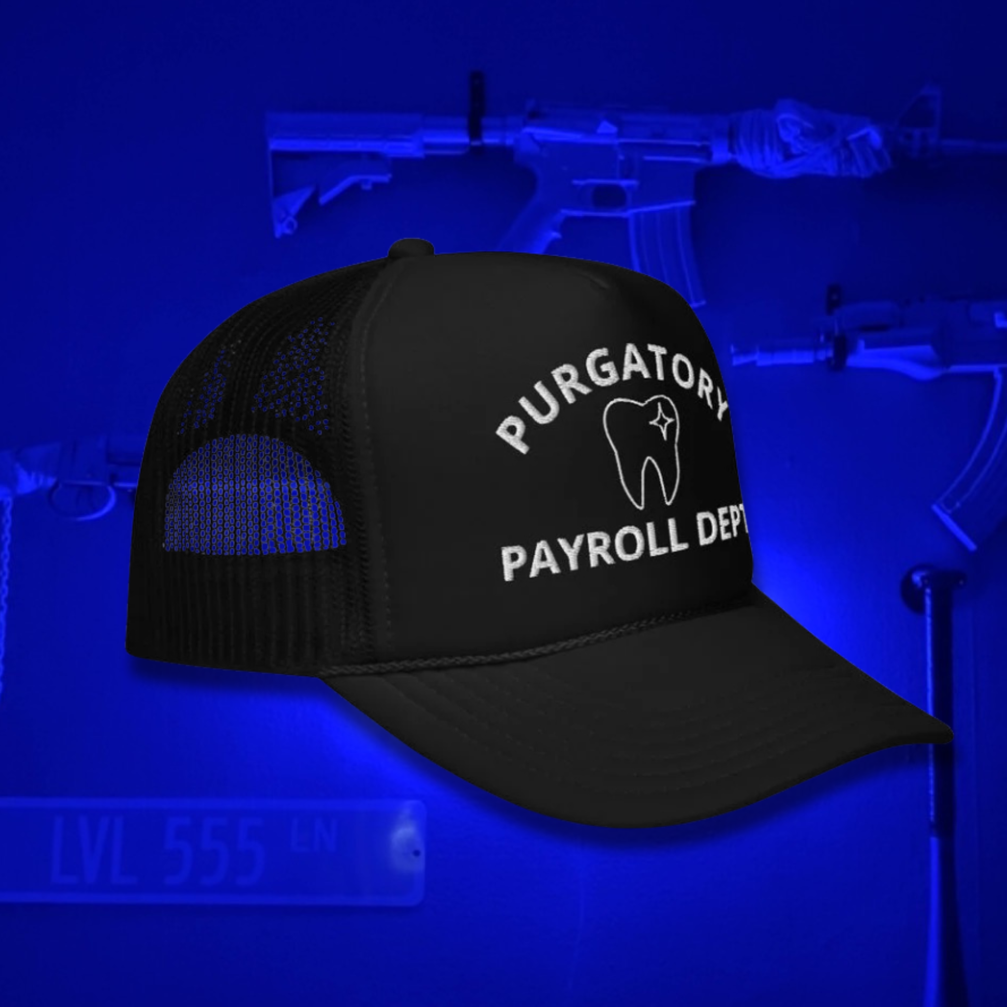 Purgatory Payroll Foam trucker hat thumbnail