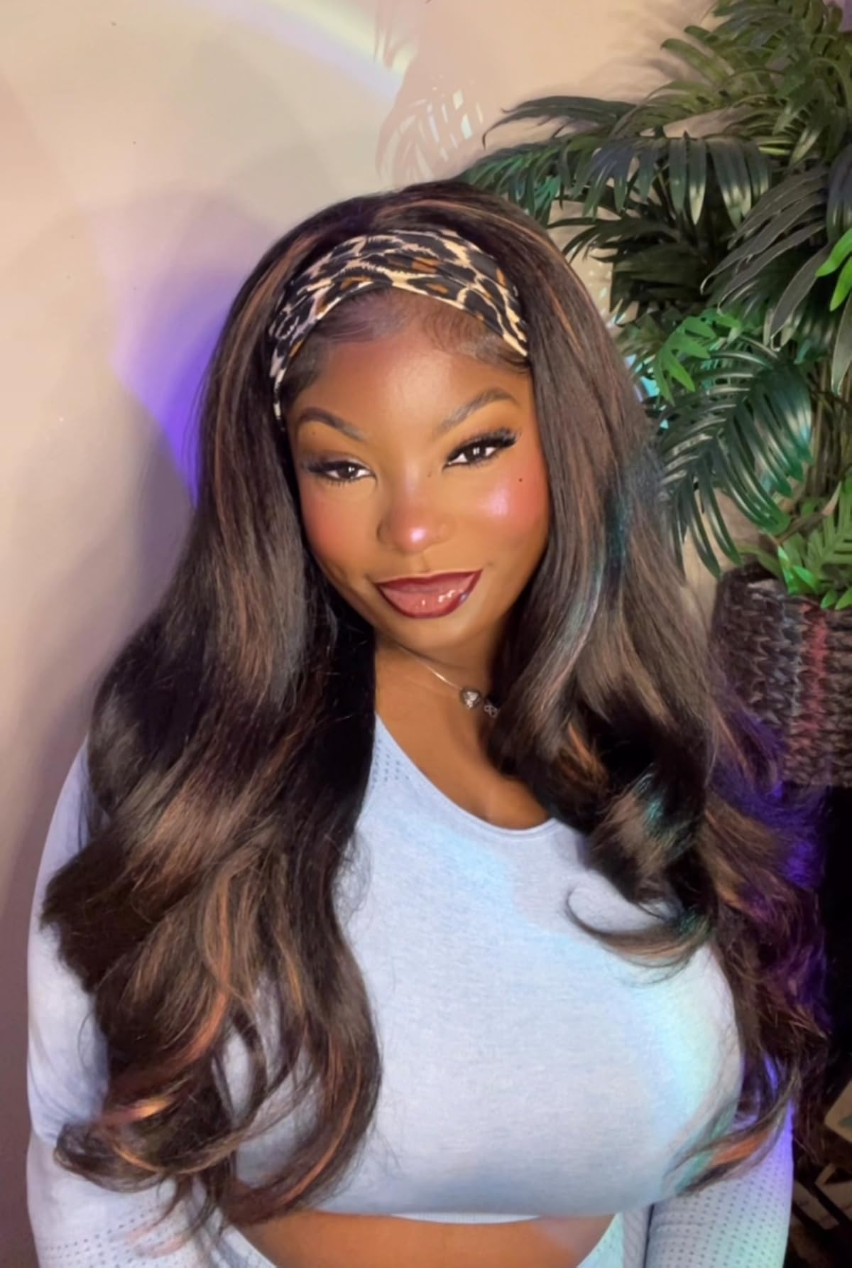 1b/30 highlighted synthetic headband wig thumbnail