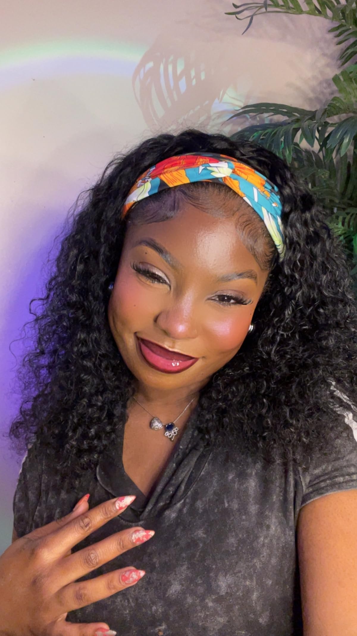 20in curly headband wig  thumbnail