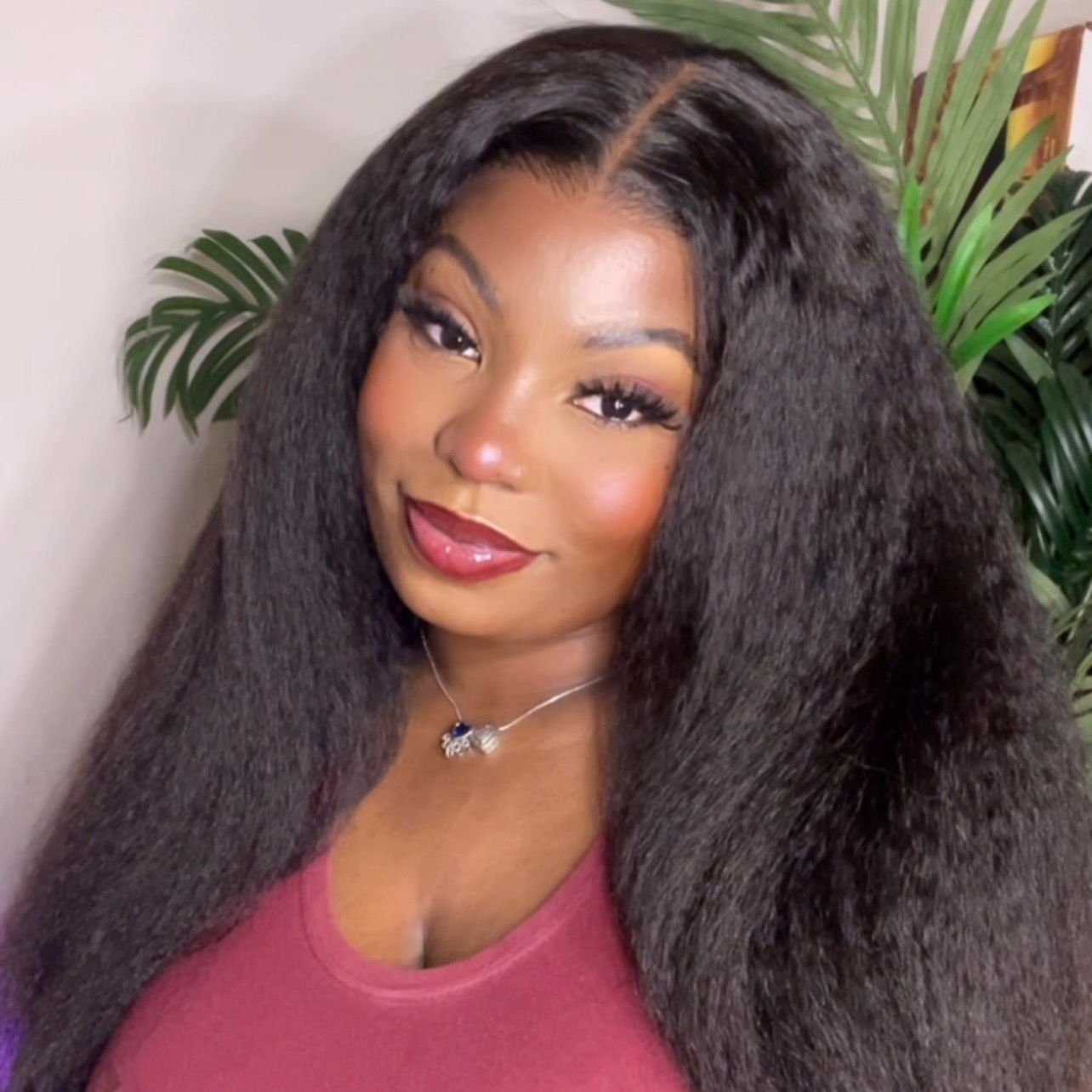 24” Kinky straight human hair wig thumbnail