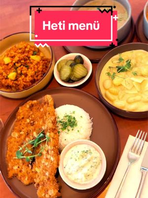 Új heti menüvel várunk! 🥘 Friss ízek, szezonális alapanyagok = gyors ebéd, ami tényleg jól esik. ⏰ 12:00–15:00 hétfőtől 