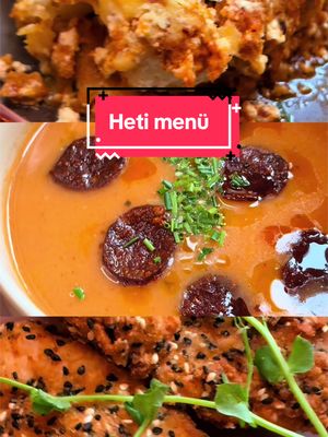 Heti menünk minden hétkönap, 12 és 15 óra között elérhető! ✨ 🍲 Fokhagyma krémleves 🍲 Tejfölös burgonyaleves 🥘 Szezámmago