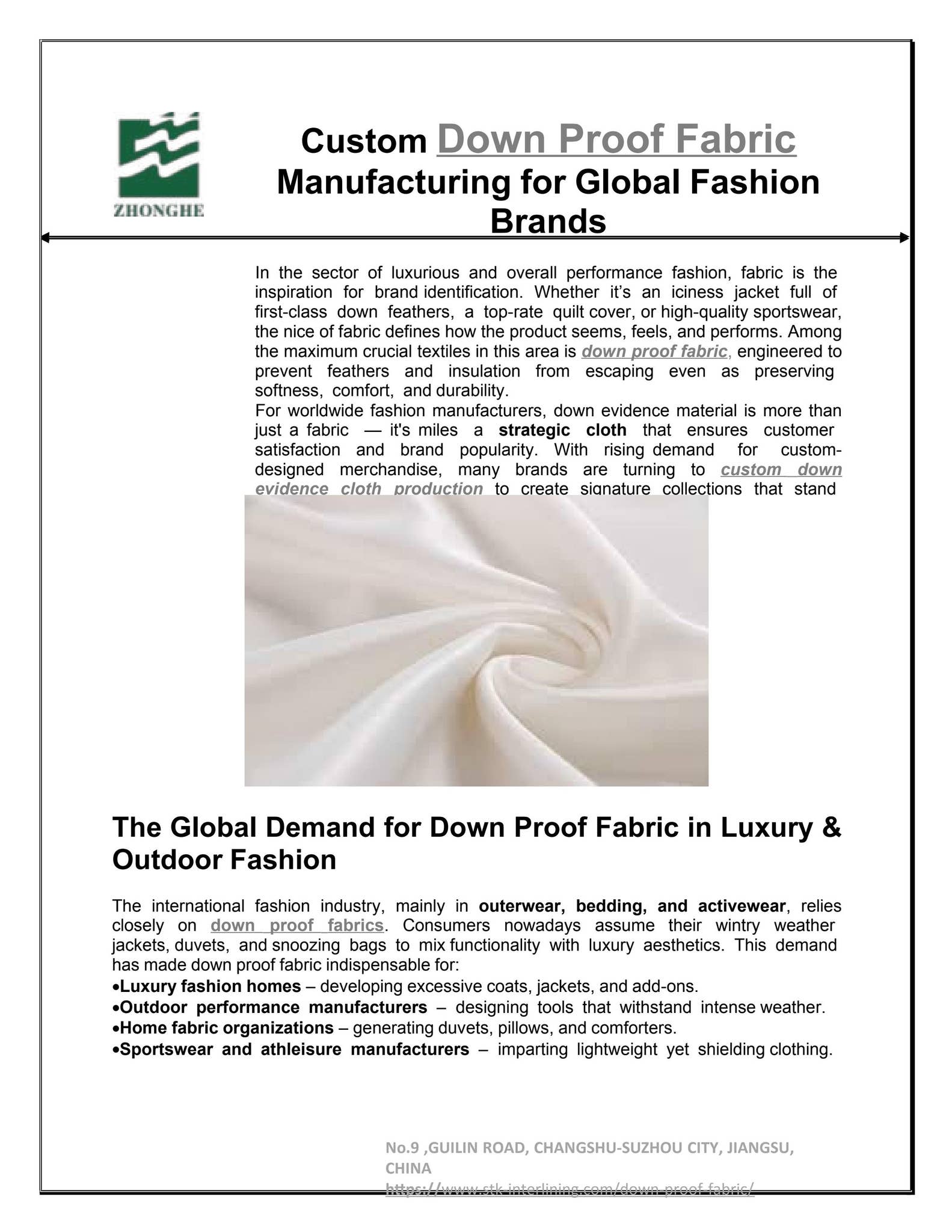 Down Proof Fabric Manufacturing thumbnail