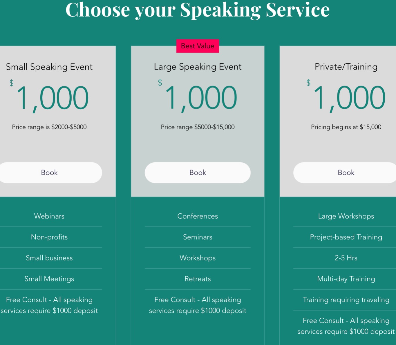 Book an appointment with me