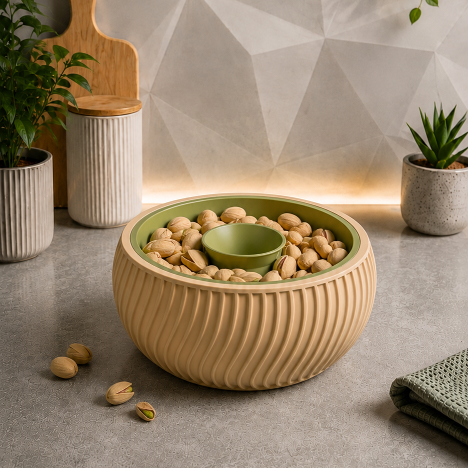 Stylish Pistachio Bowl V2 - Free 3D Print Model - MakerWorld thumbnail