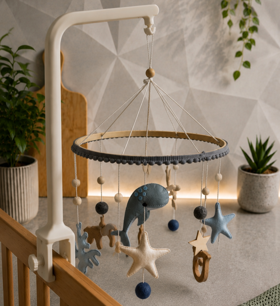 Mobile Holder for Baby Crib - Free 3D Print Model - MakerWorld thumbnail