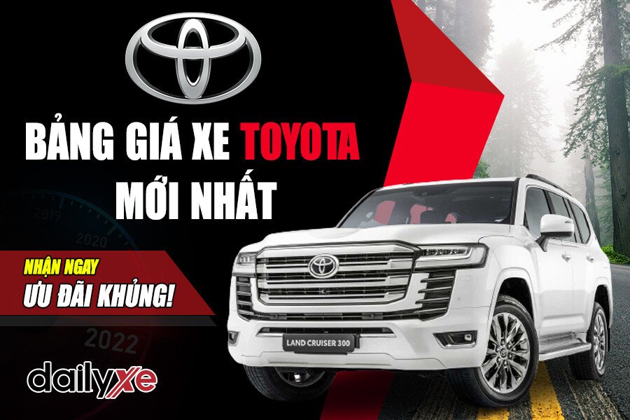 Bảng giá xe Toyota chính hãng nhiều ưu đãi thumbnail