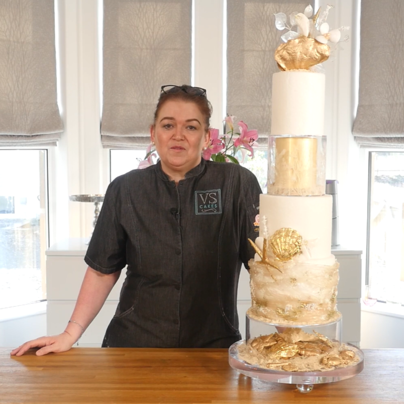 Golden Beach Wedding Cake Cake Decorating and Baking Tutorial thumbnail