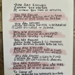 YOU ARE ENOUGH print thumbnail