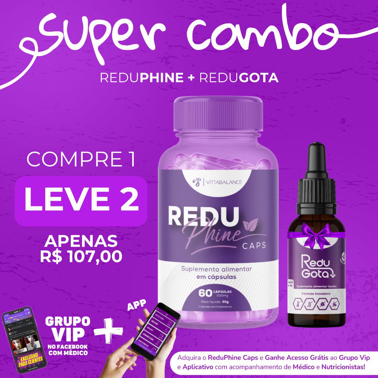 COMPRE 1 LEVE 1 REDU GOTAS GRÁTIS POR 107,00  thumbnail
