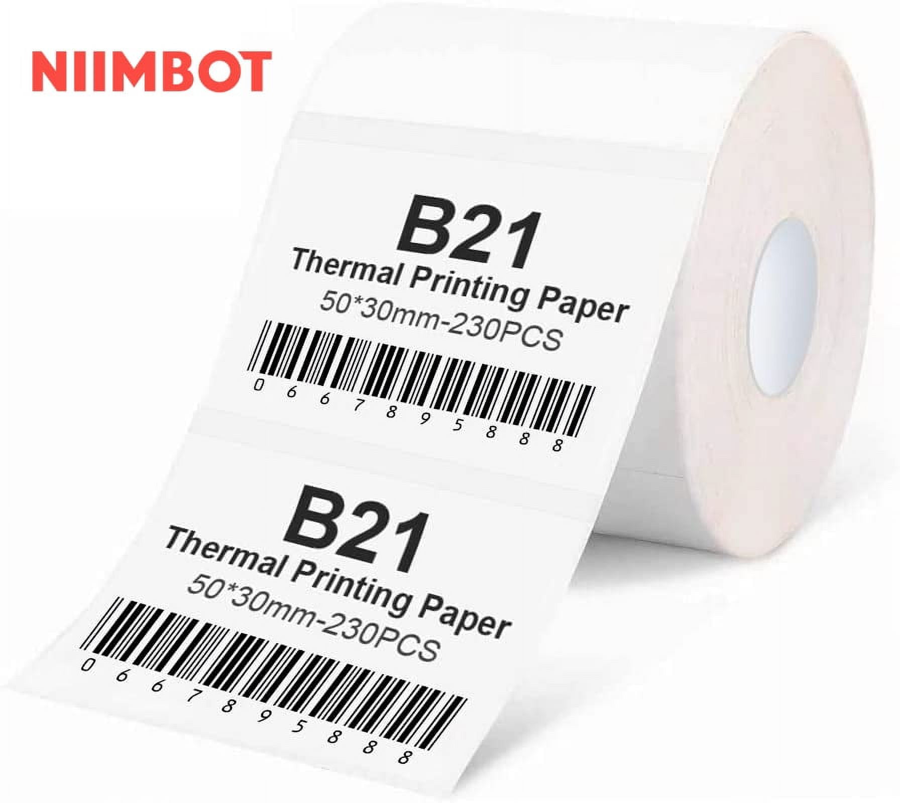 NIIMBOT B21/B1/B3S Round Printer Labels, 1.96" x 1.18", White, 230 Labels/Roll - Walmart.com thumbnail