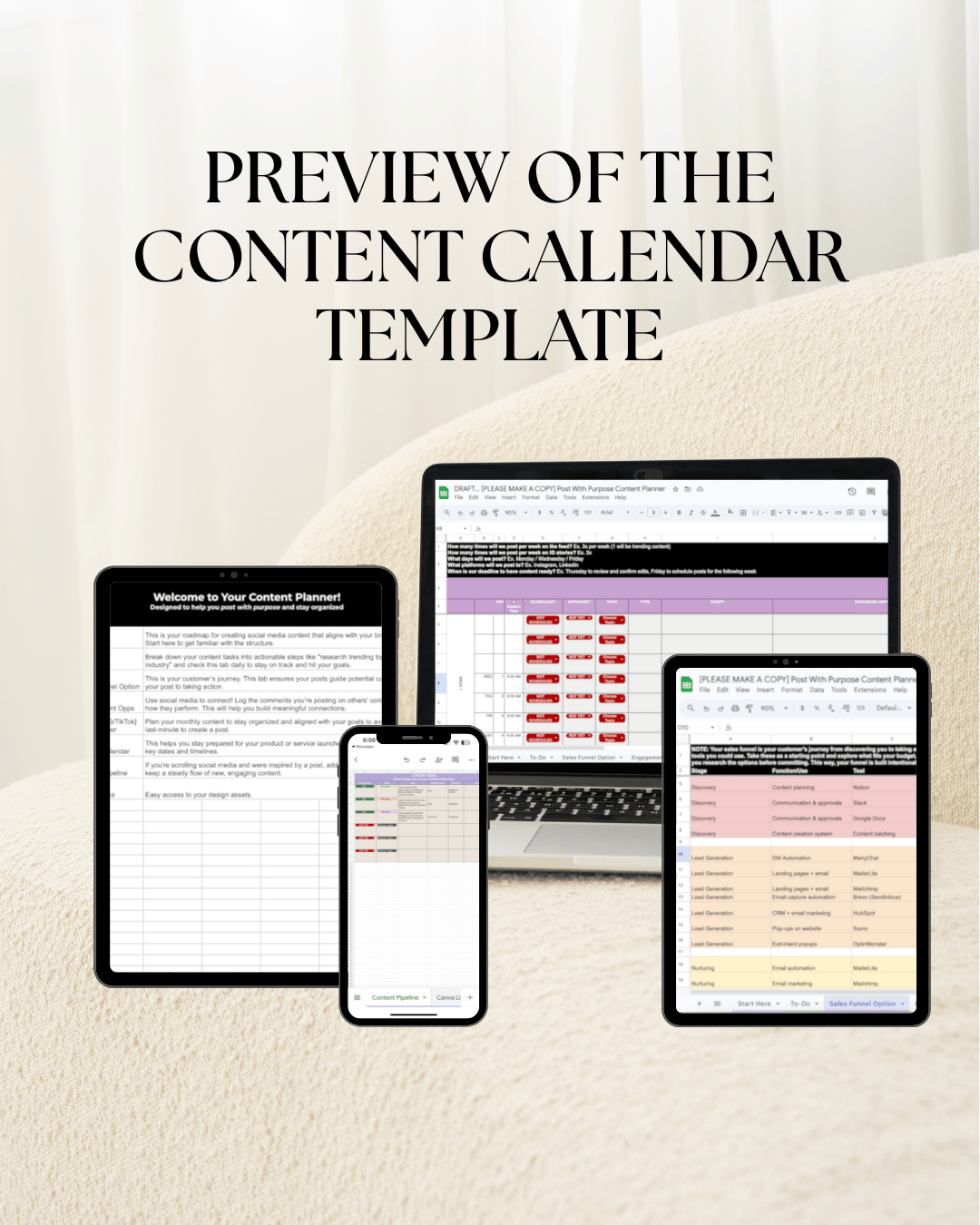 Free Content Calendar Template thumbnail