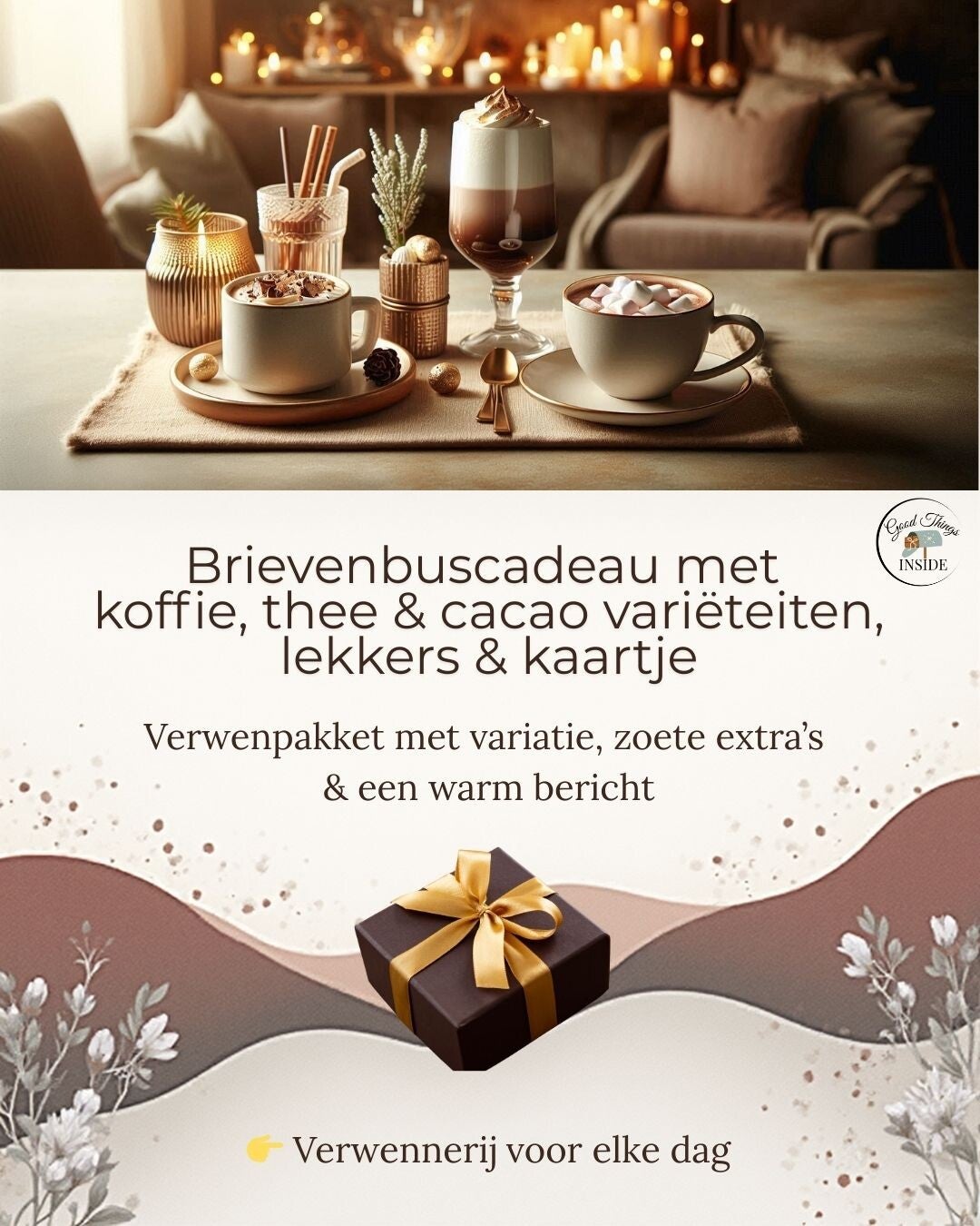 Brievenbus Thee, Cacao en Koffie Verwenpakket - GoodThingsInside thumbnail