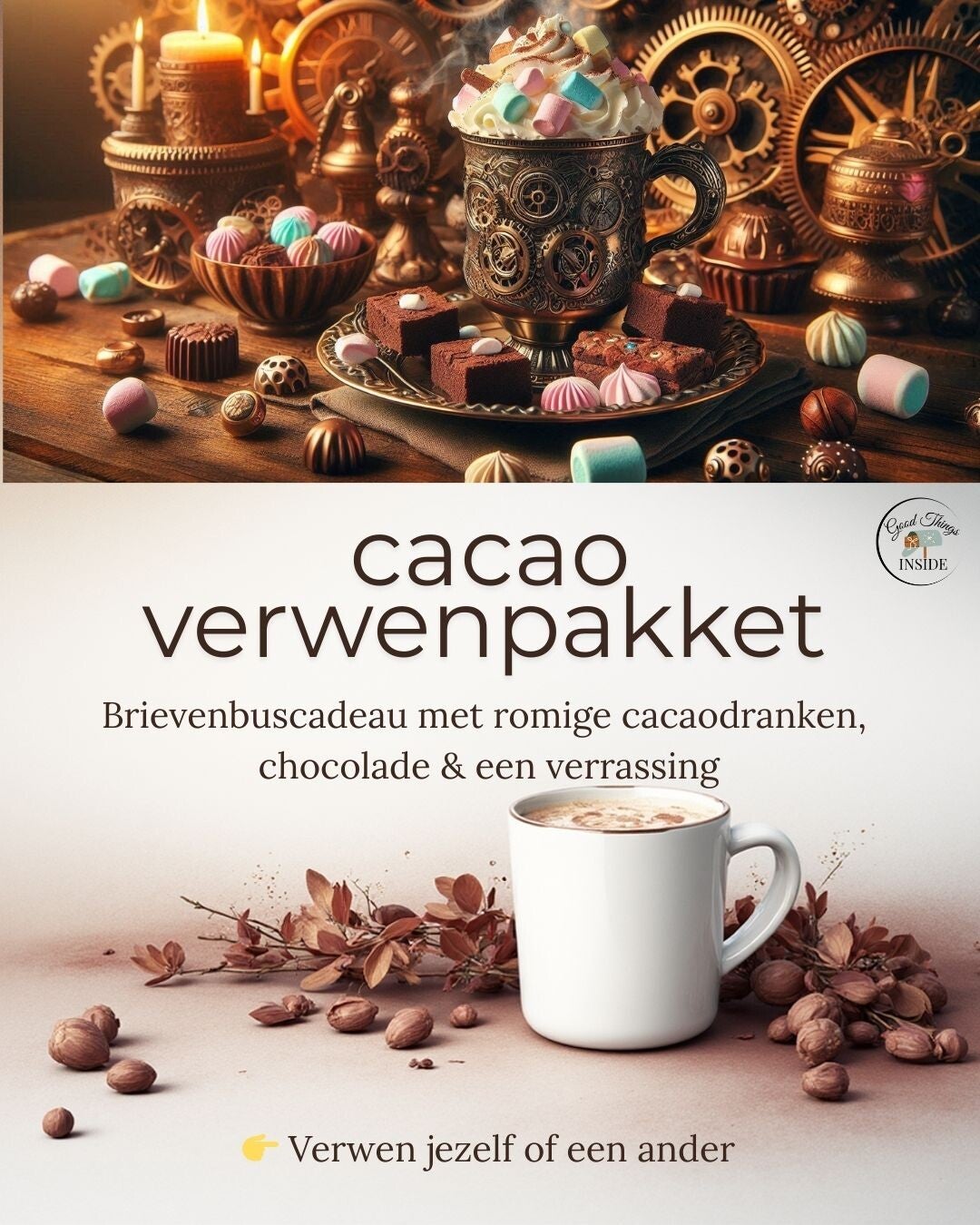 Brievenbus cadeau cacao verwenpakket | GoodThingsInside thumbnail
