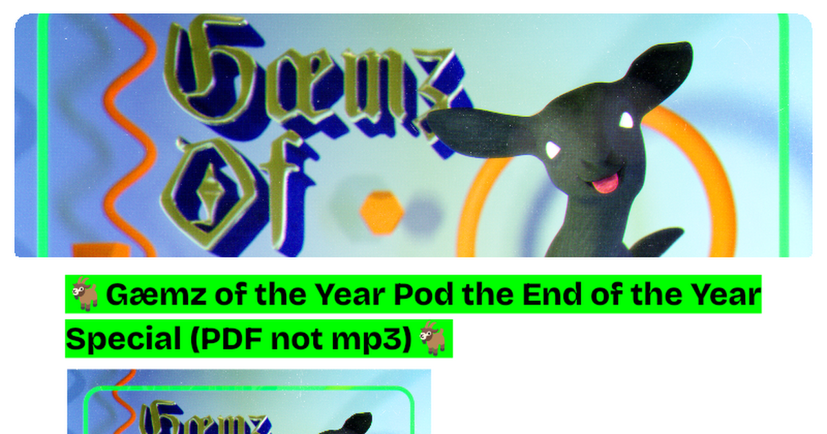 Gæmz of the Year Special Hosts chat 2025 thumbnail