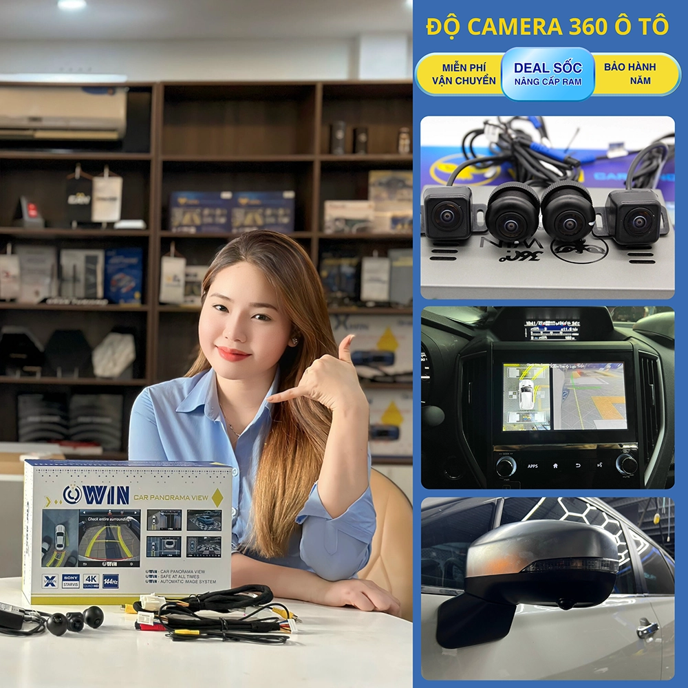 Camera 360 ô tô chính hãng - Giá tốt - Miễn phí lắp đặt thumbnail