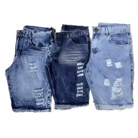 Kit 3 Bermuda Jeans Moda masculina  thumbnail