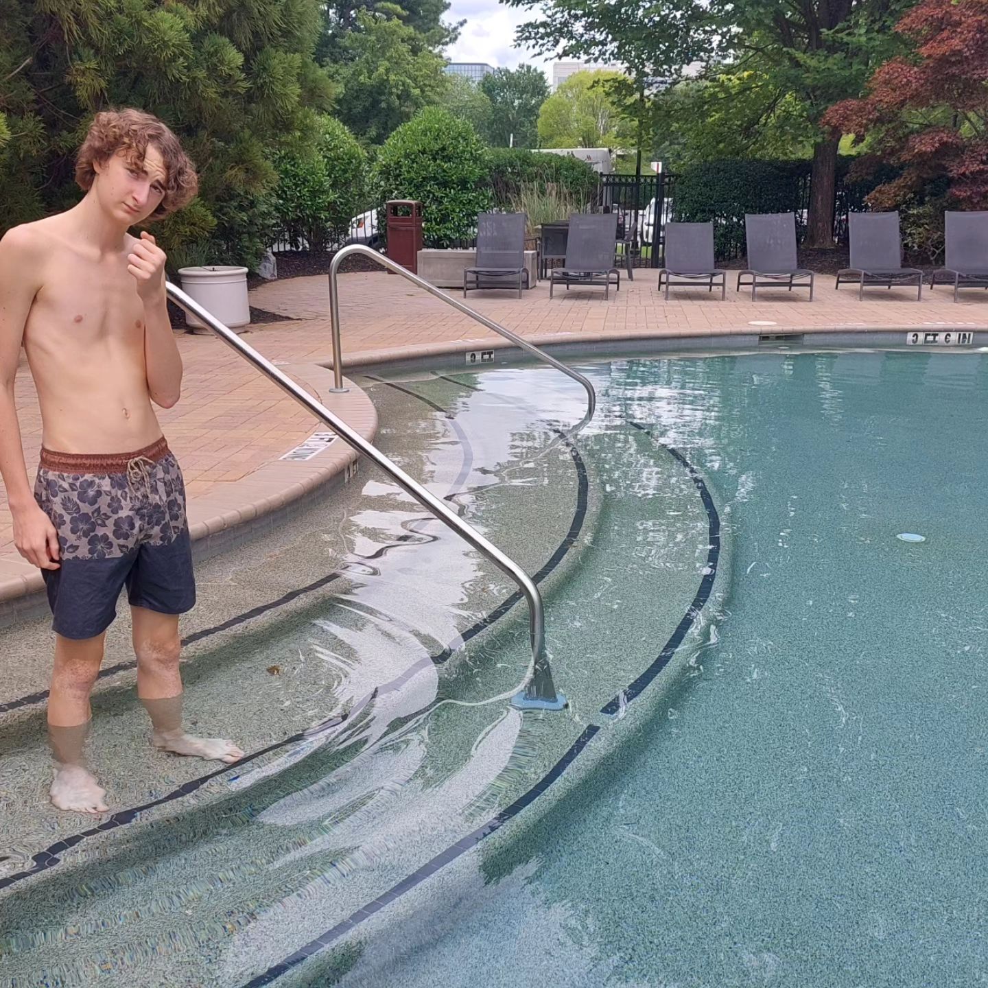 Enjoying some pool time! #marriottbonvoy #atlantaga #collegevisit #splash