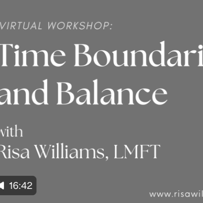 Online Workshop: Time Boundaries and Balance thumbnail