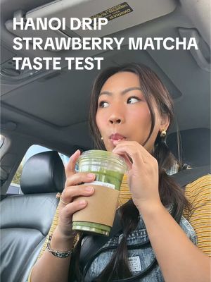 inhaled ittttt 🍓🍵 #hanoidripcoffee #matchatok #strawberrymatcha #matchalatteice #vancouvermatcha #vancouvereats #vancouv