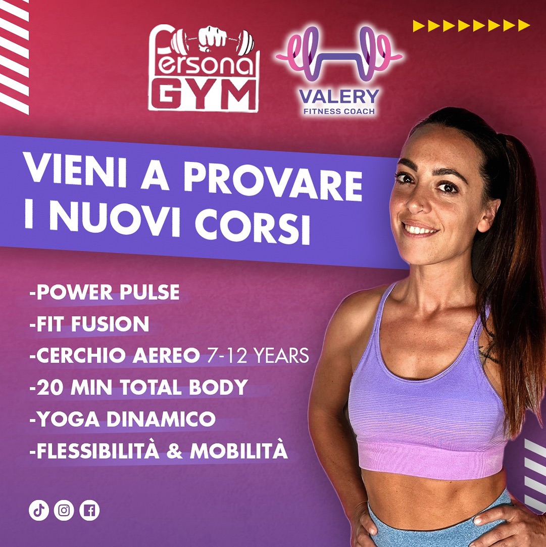 🔥Nuovi corsi in arrivo!🔥

Vieni a provare i nuovi corsi di @valery.fitness.coach 🧘‍♀️

Valery è un’istruttrice fitness c