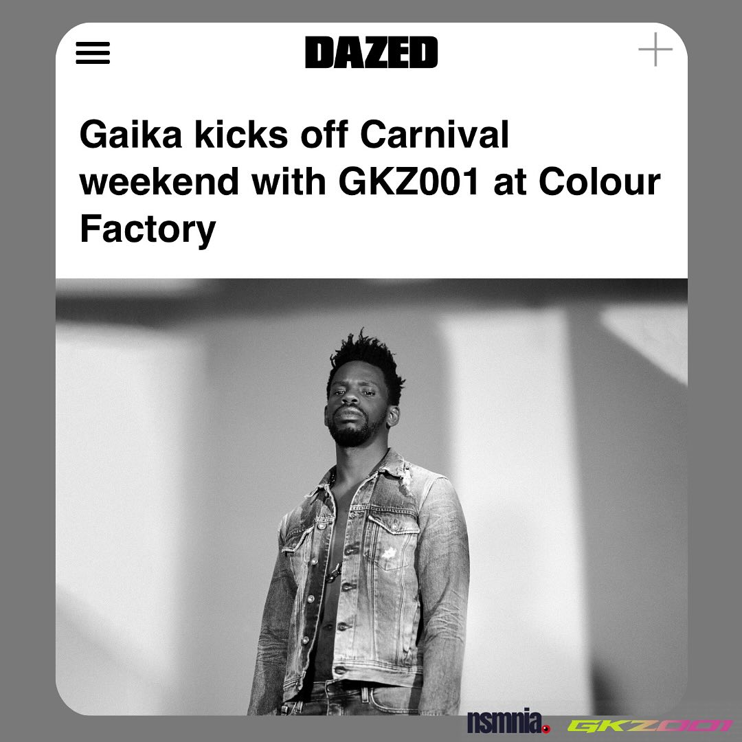Thank you @dazed & Solomon Pace-Mccarrick for the write up on GKZ by GAIKA. We will be taking over Room 2 at @colourfact