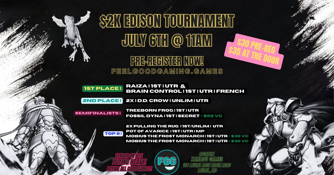 Last chance to save with pre-registration for tomorrow's $2K tournament! Online registration closes in the morning, so s