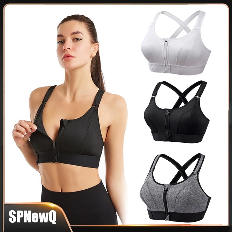 119 Top Academia Sutiã Esportivo Ajustável Com Zíper Frontal Alta Qualidade PRONTA ENTREGA thumbnail