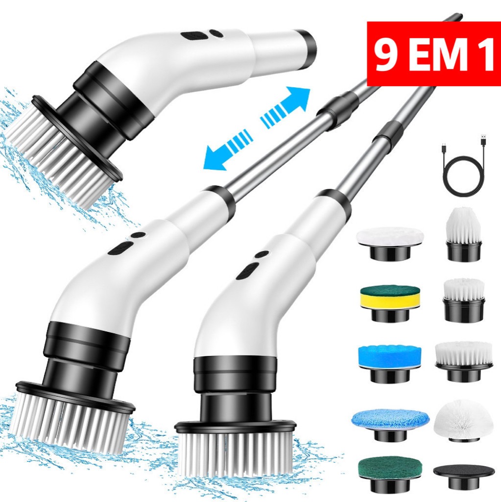 003 Escova de limpeza elétrica 9 em 1 thumbnail