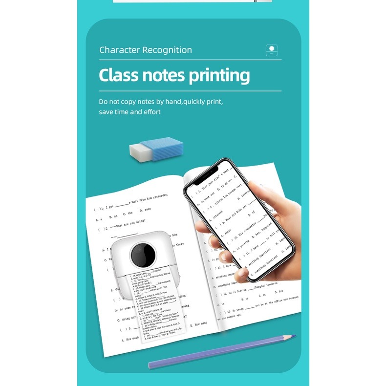 020 Mini Impressora térmica Portátil sem fio Bluetooth  thumbnail