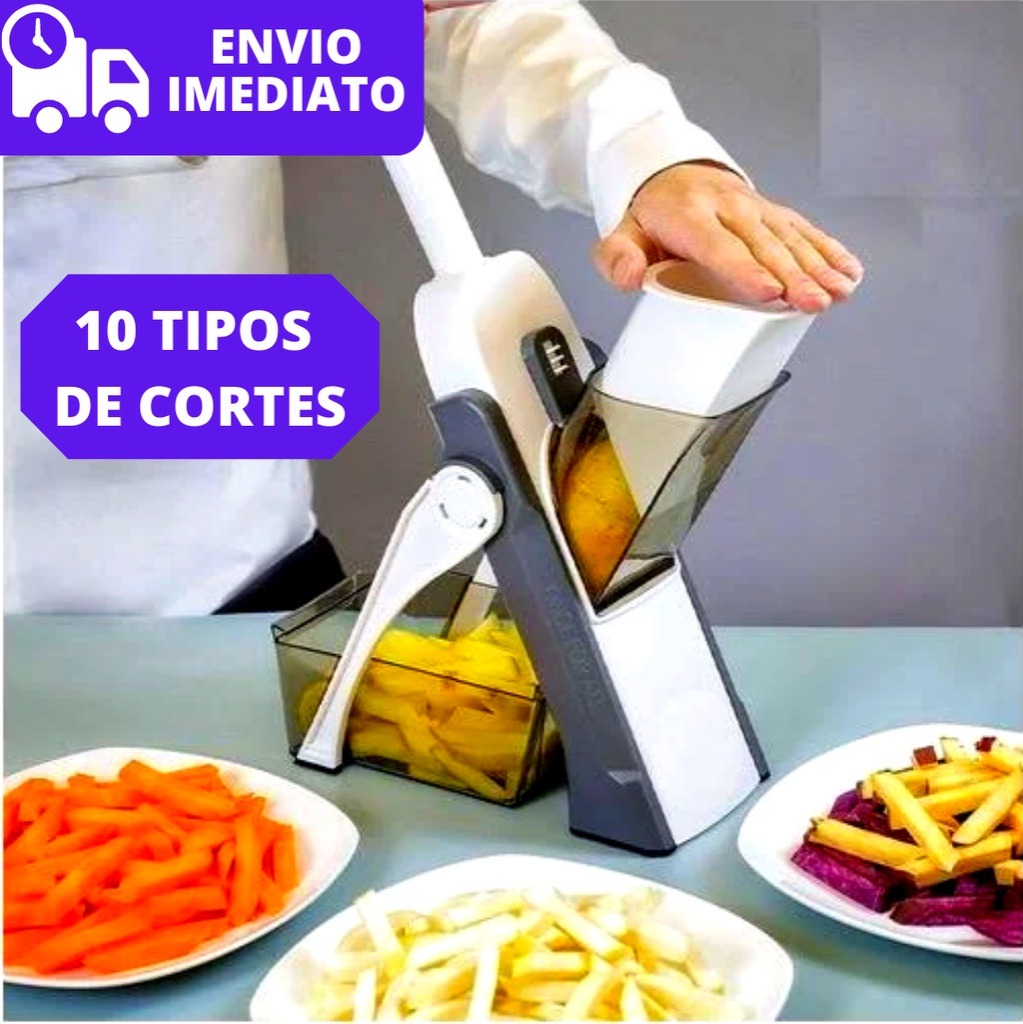 026 Cortador e Fatiador Multifuncional 5 Funções para batatas, legumes e vegetais thumbnail