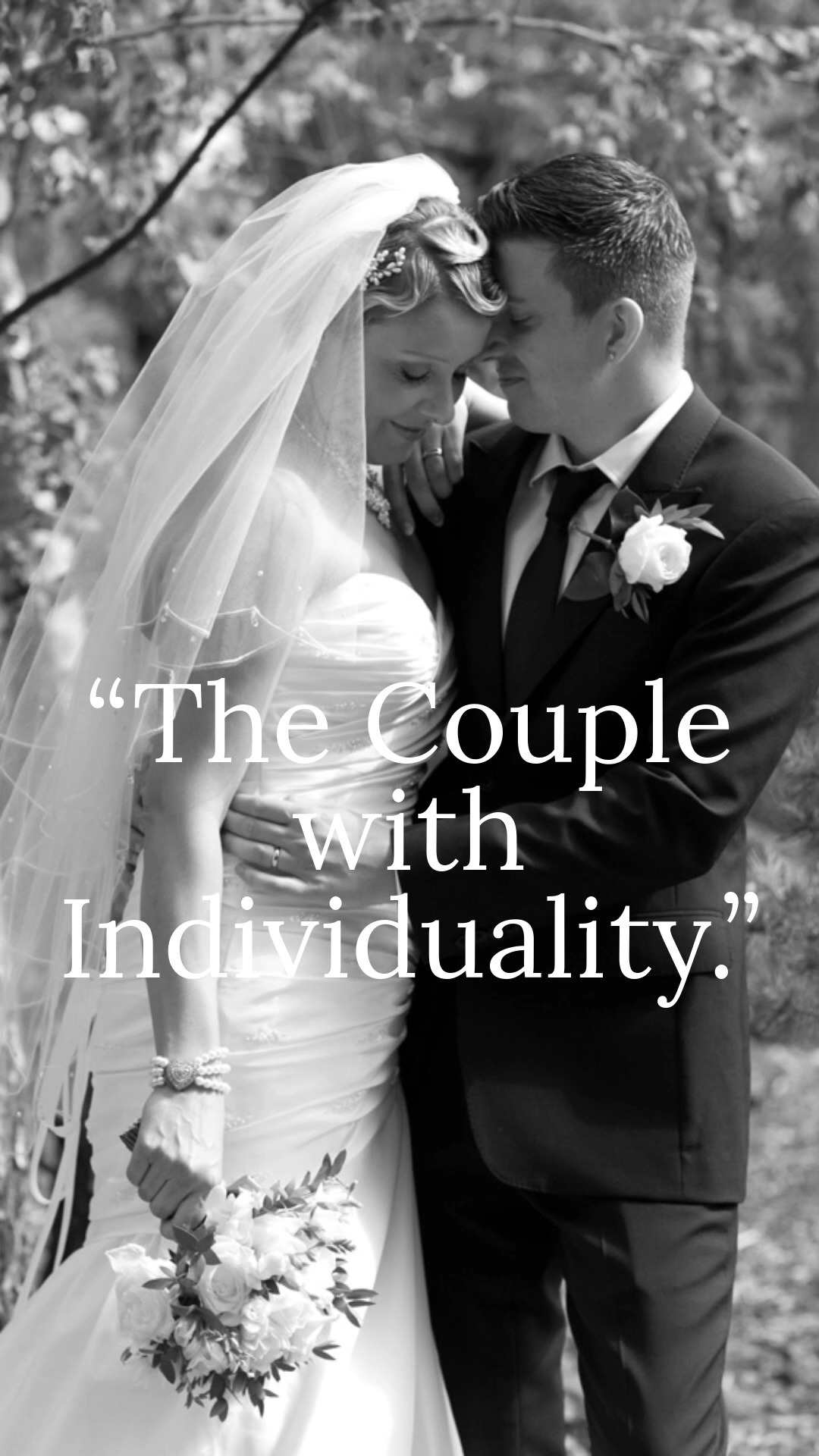 Couple photography from a professional. I photograph the indiviuality and personality of each couples. No identical pose