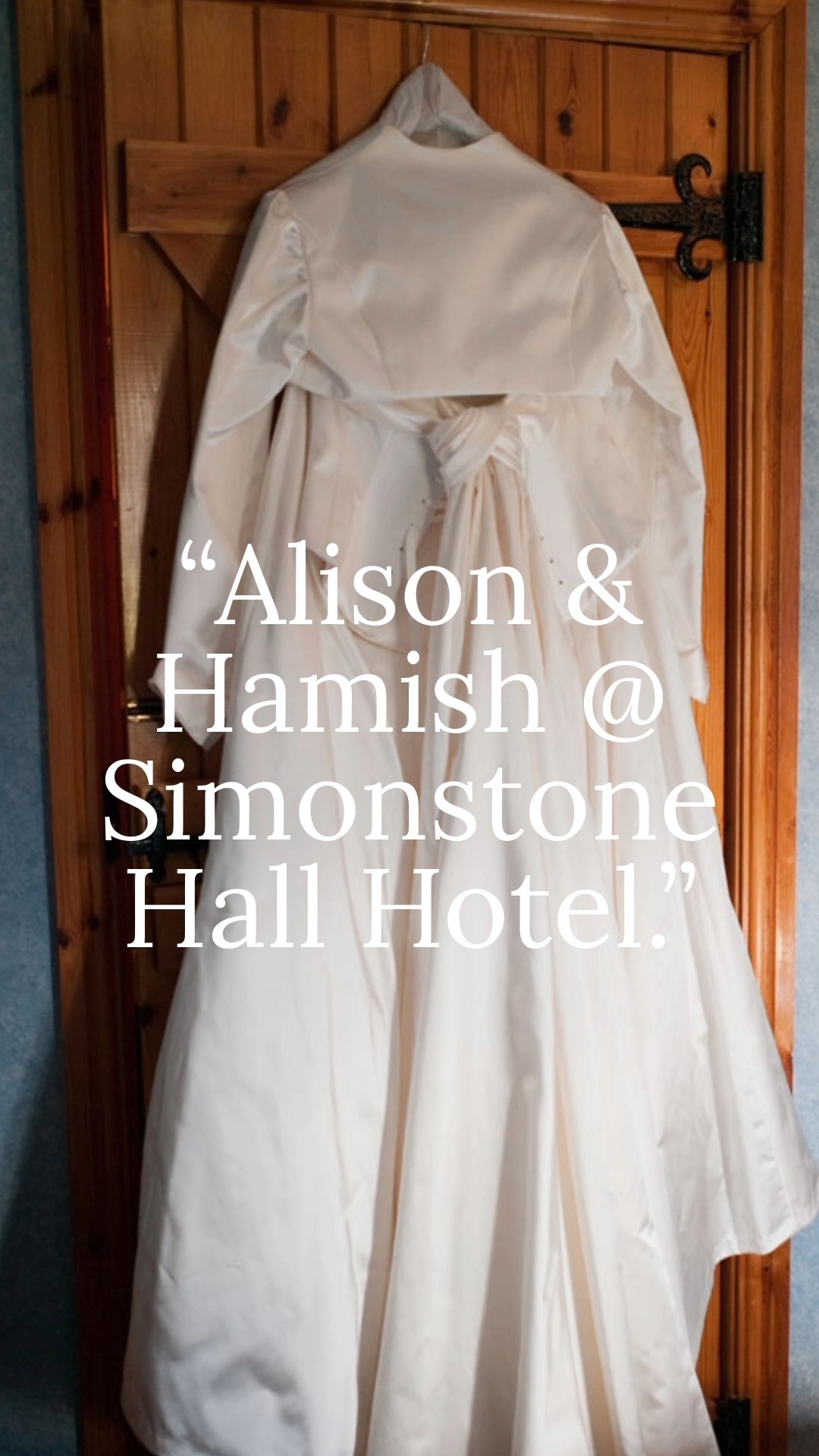 Simonstone Hall Hotel North Yorkshire - the chosen venue for Alison & Hamish's wedding on a cold February day. My photog