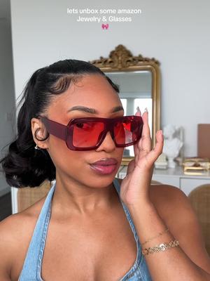 how cute are these pieces ? #amazonjewelry #amazonglasses #amazonfinds #jewelryhaul #glasses #amazonjewelryfinds #amazon