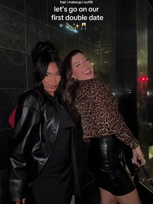 its giving 90’s in the big city 🏙️ #datenightoutfit #datenightmakeup #dateideas #doubledateideas @Perch @Vicky Alvarez #