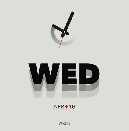 White clock widget thumbnail