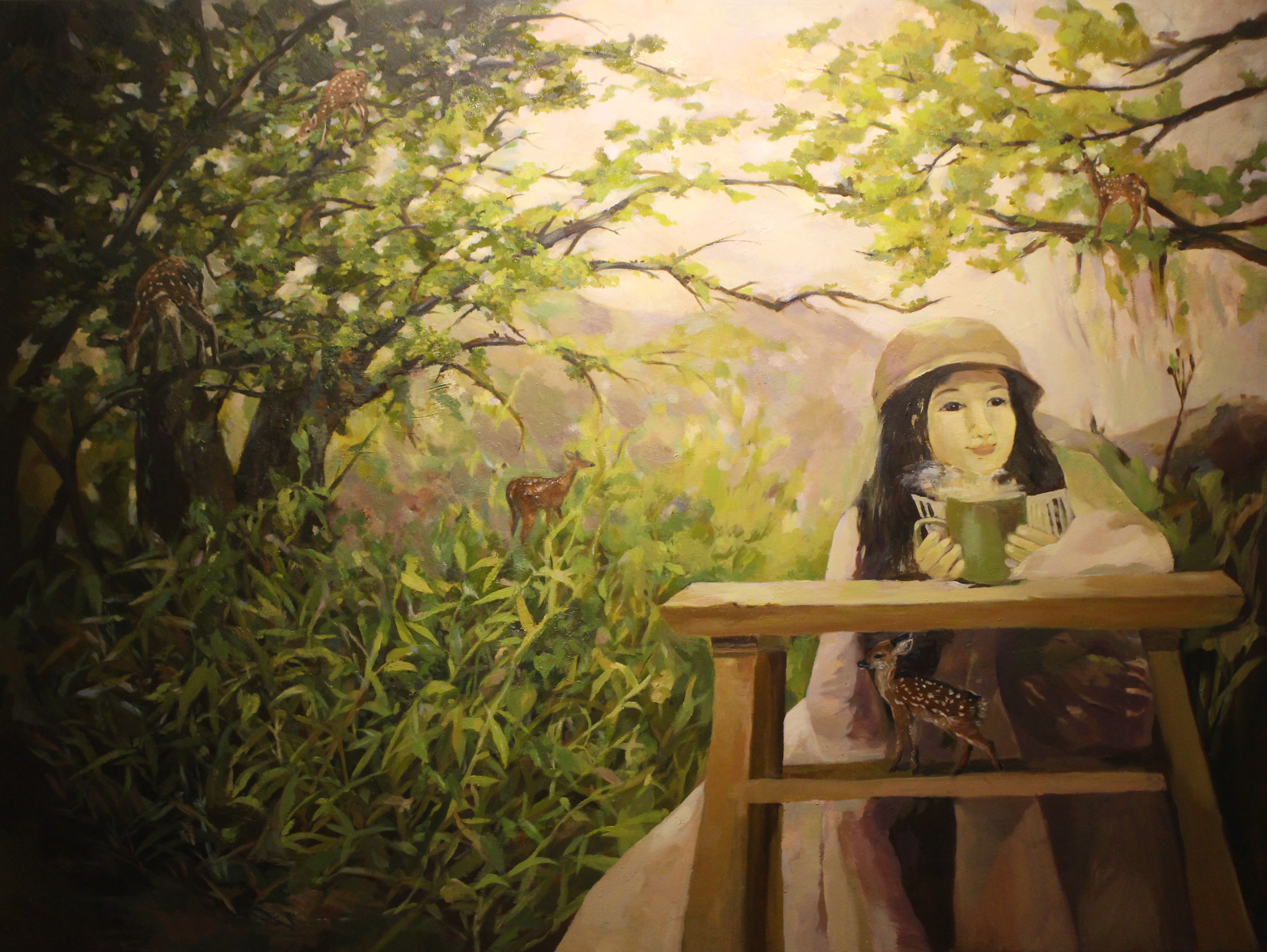 The Almenara Art Prize 2023 Online Exhibition, Deer-topia, Dear Dream II, Oil on Canvas, Shun Tzu HSU, 130x 97 cm thumbnail