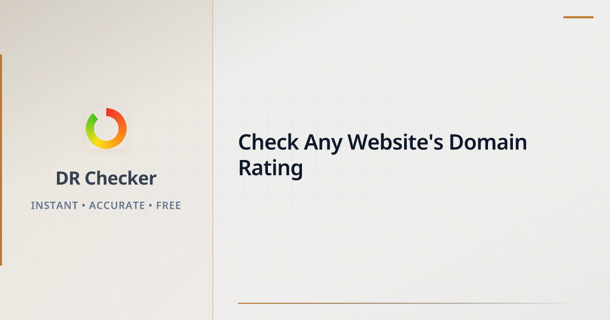 DR Checker - Free Website Domain Rating Checker thumbnail